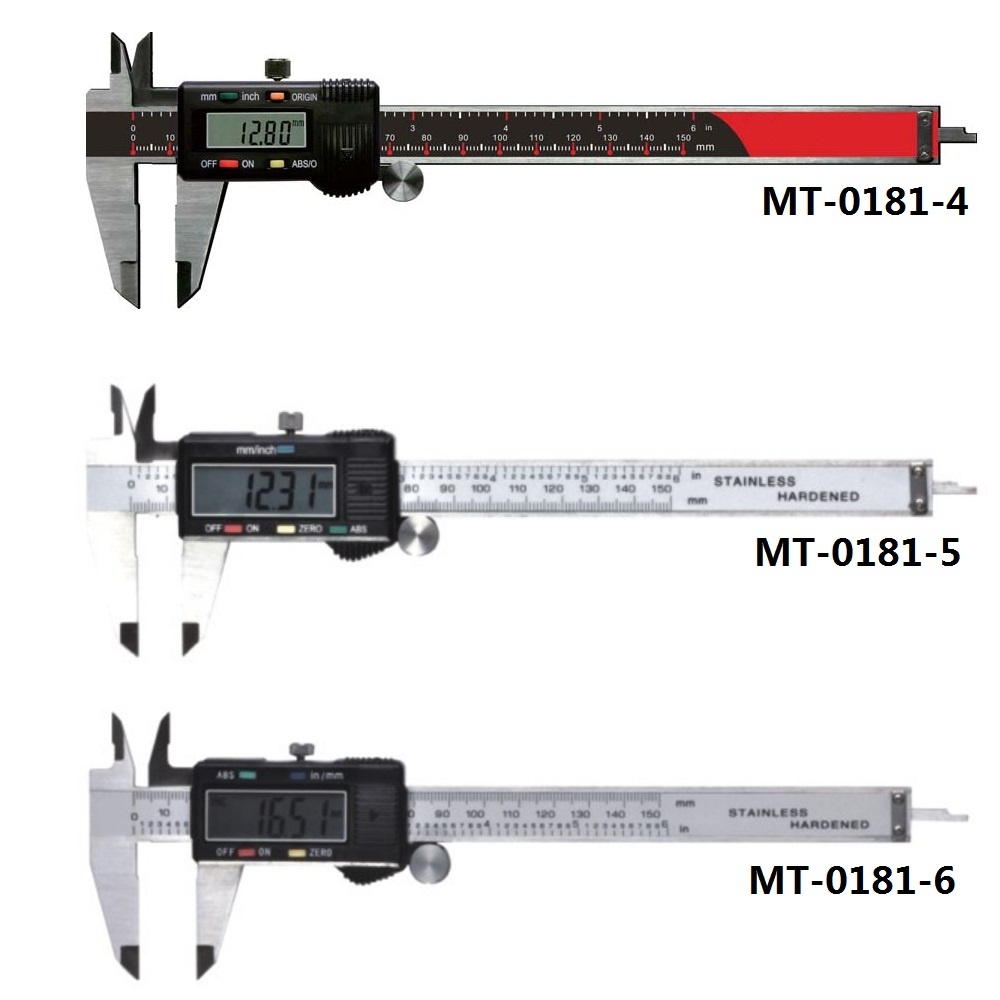 3-Key and 4-Key Digital Calipers