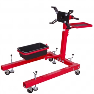 Rotating Engine Stand with Oil Pan & Tool Shelf