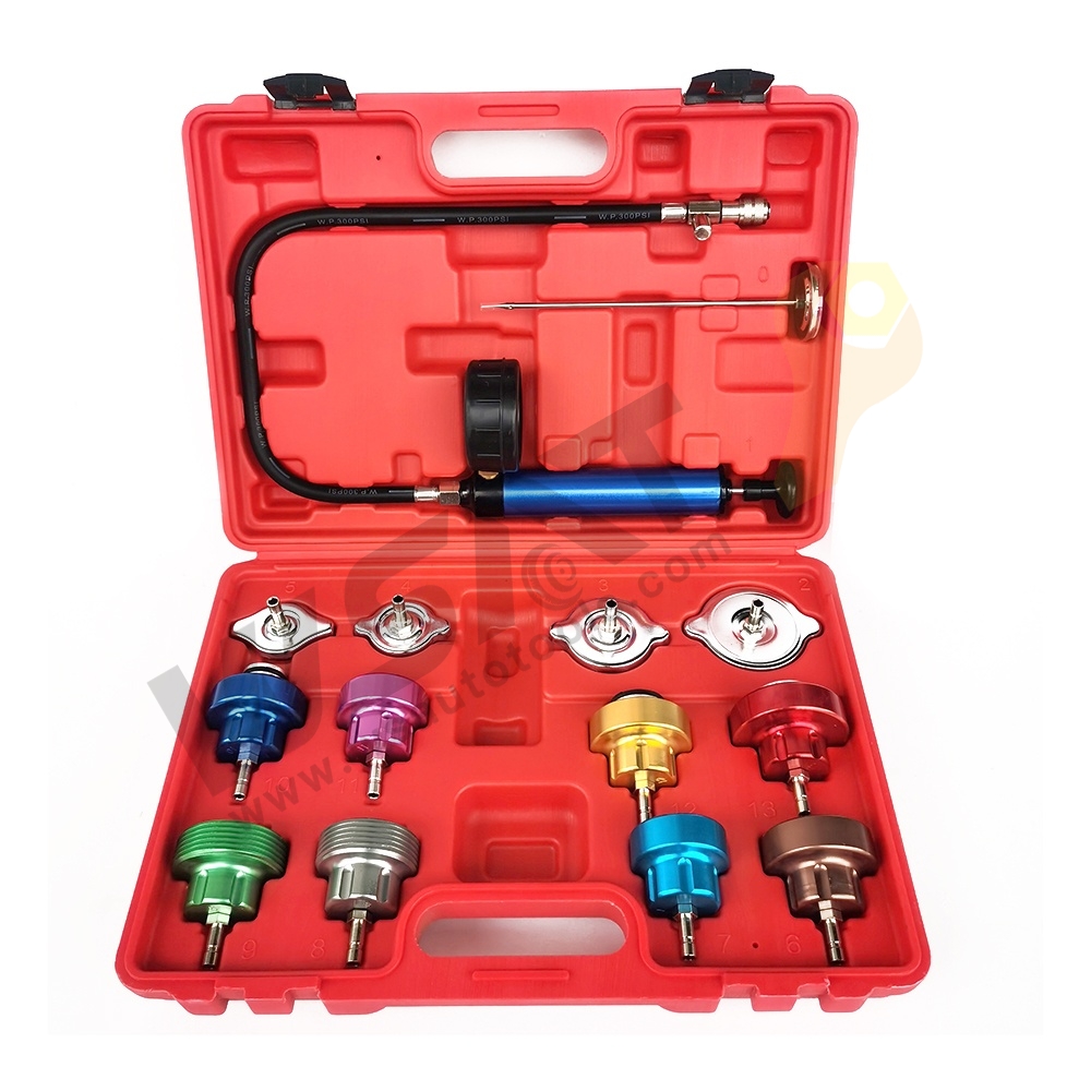 14-Piece Cooling System Radiator Pressure Tester Kit