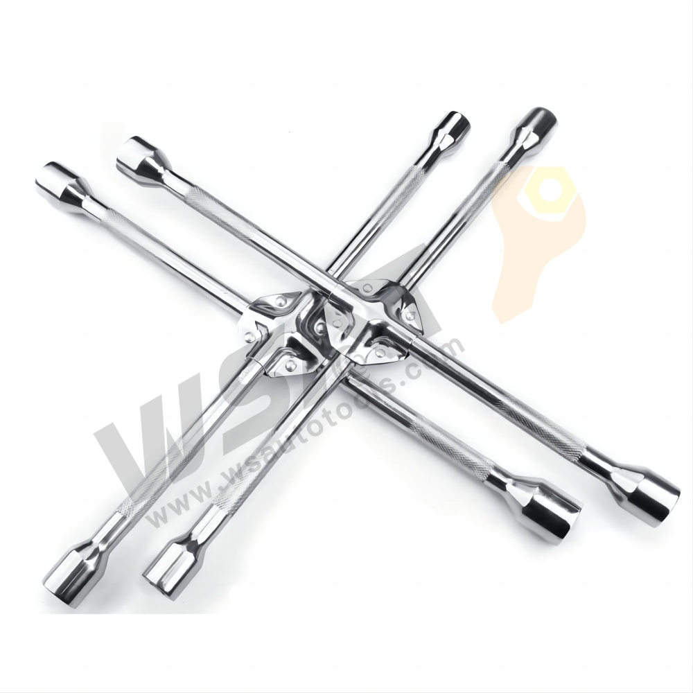 Cross Rim Wrench With Fixed pad