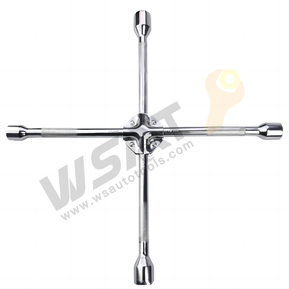 Cross Rim Wrench With Fixed pad