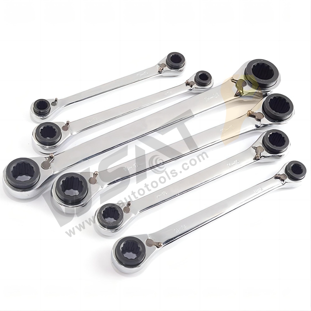 Double Ring Gear Wrench/4-IN-1 Reversible Type