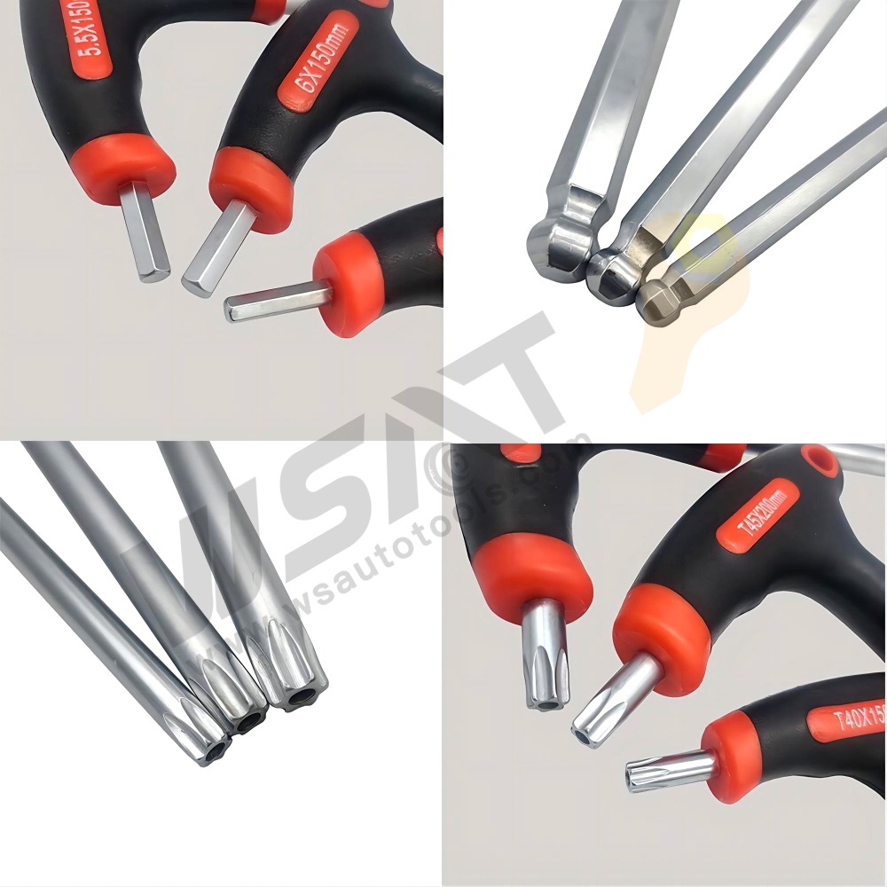 10pcs T-Handle Hex Key Set