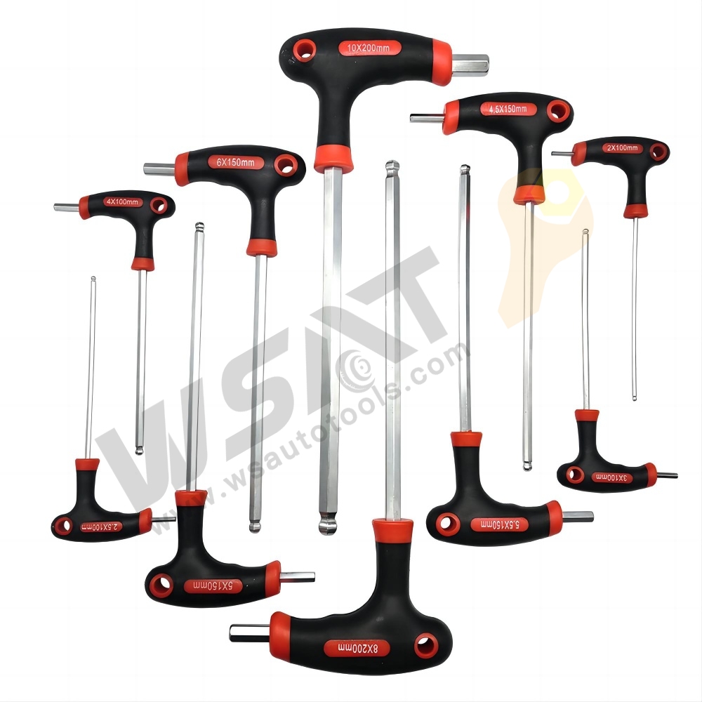 10pcs T-Handle Hex Key Set