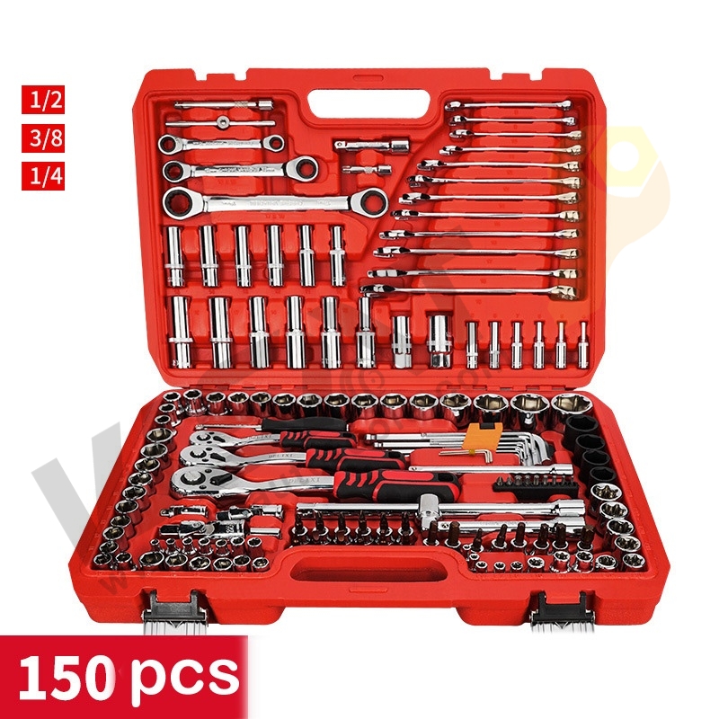 150PCS Socket Set(1/4"&3/8"&1/2")