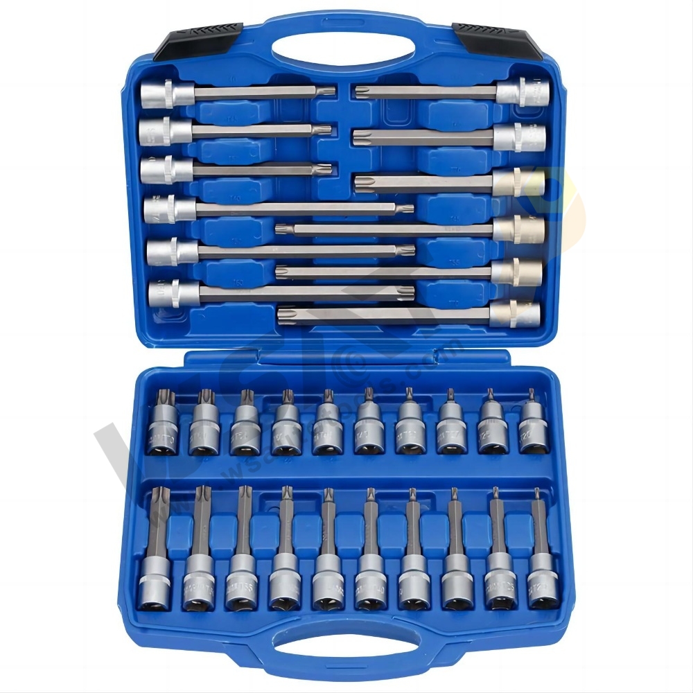 30pcs Socket Bit Set-H type &T&M 1/2"Dr