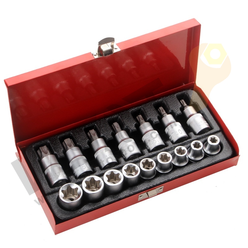 16pcs Torx Bit Set 1/2"Dr