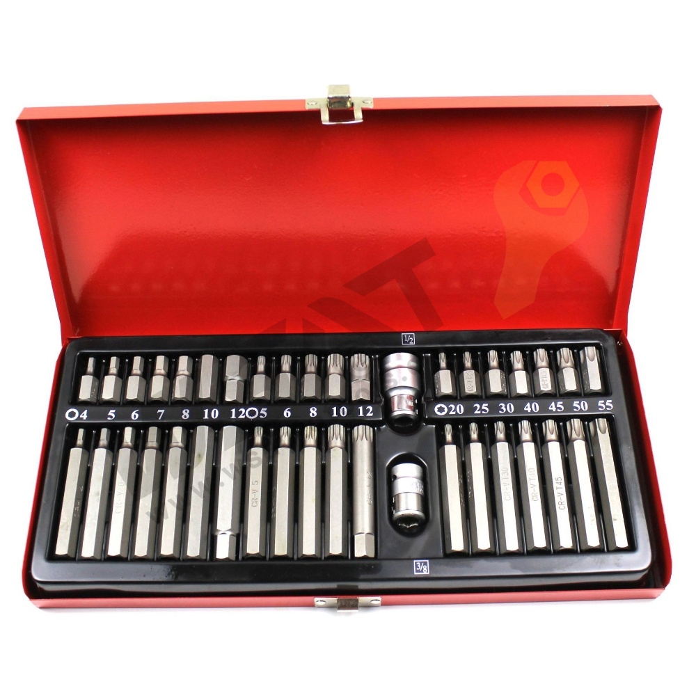 40pcs Torx Bit Set 3/8"&1/2"Dr