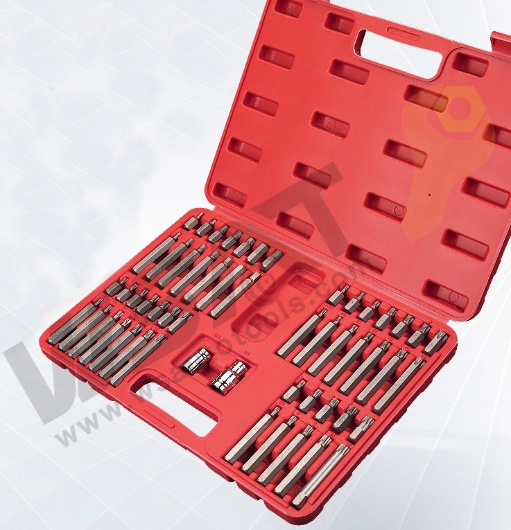 54pcs Torx Bit Set 3/8"&1/2"Dr