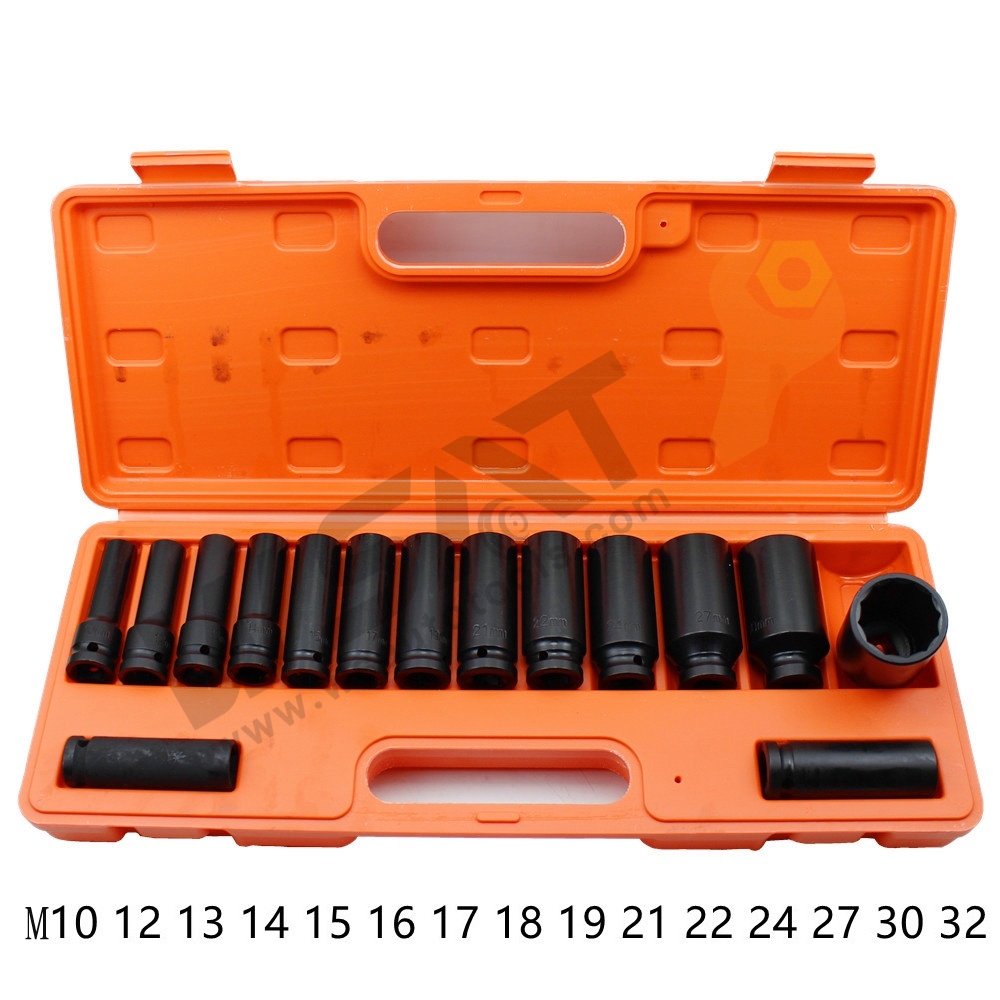 15PCS/ 18PCS Impact Deep Socket Set 1/2"Dr