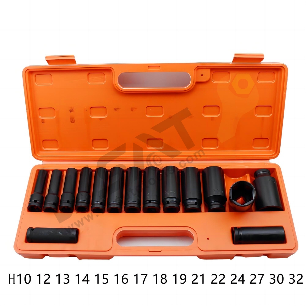 15PCS/ 18PCS Impact Deep Socket Set 1/2"Dr