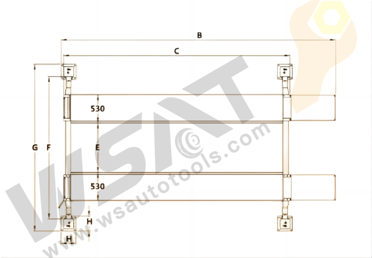 4 Ton/5 Ton Four Post Lift