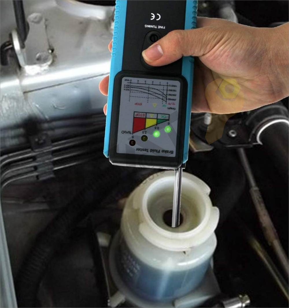 Automotive Brake Fluid Tester Detector with LED Indicator