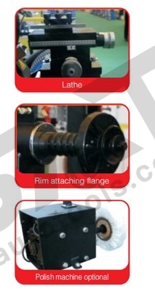 Aluminium-Rim Straightening Machine With Lathe ESW-95