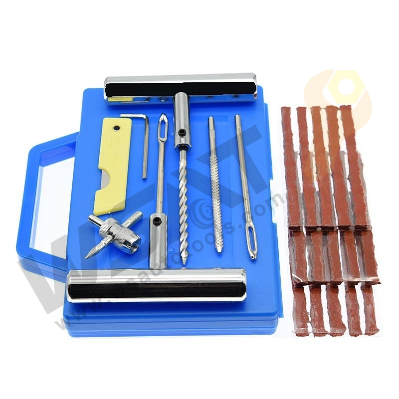 Tire Repair Tool Kit with Plastic Blow Case