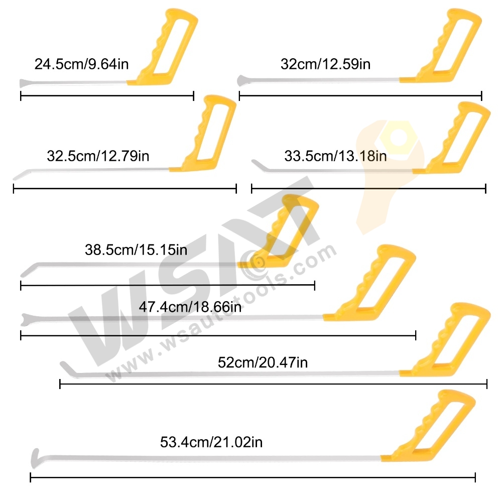 8pcs Professional Hook Rods For Paintless Car Dent Remover