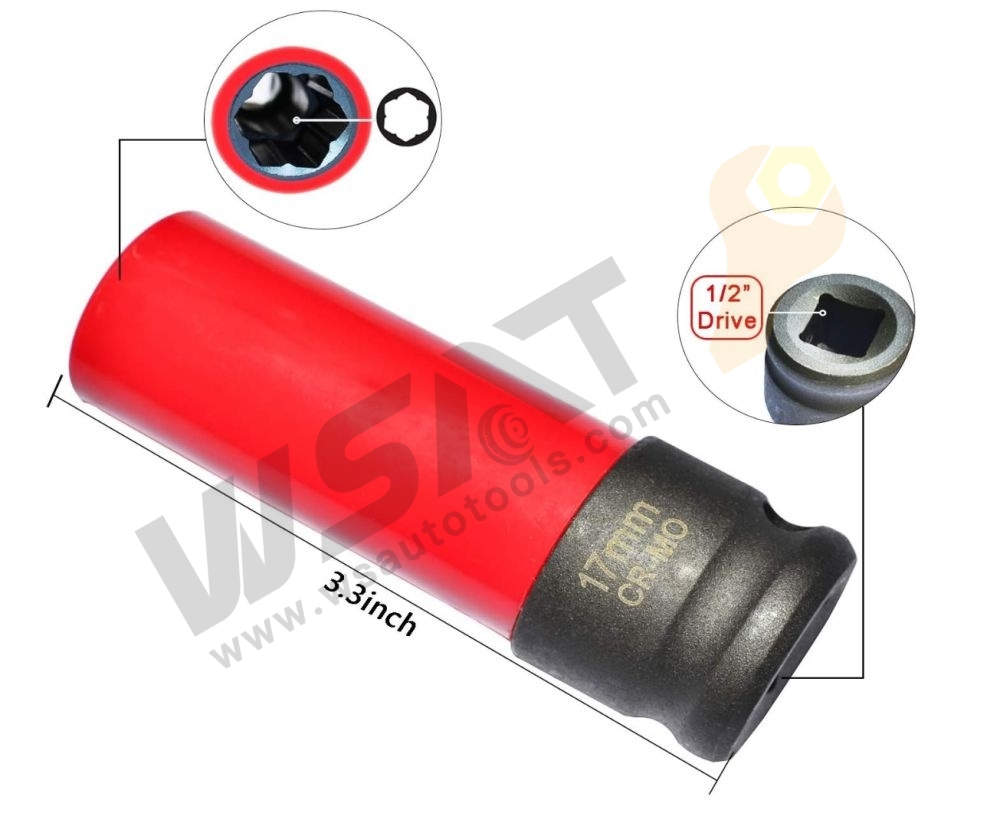 1/2" Dr. 17mm Wheel Nut Socket Mercedes Benz