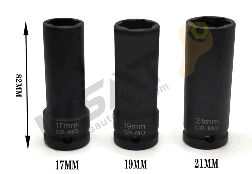 3PCS 1/2"Dr Damaged Wheel Nut Remover