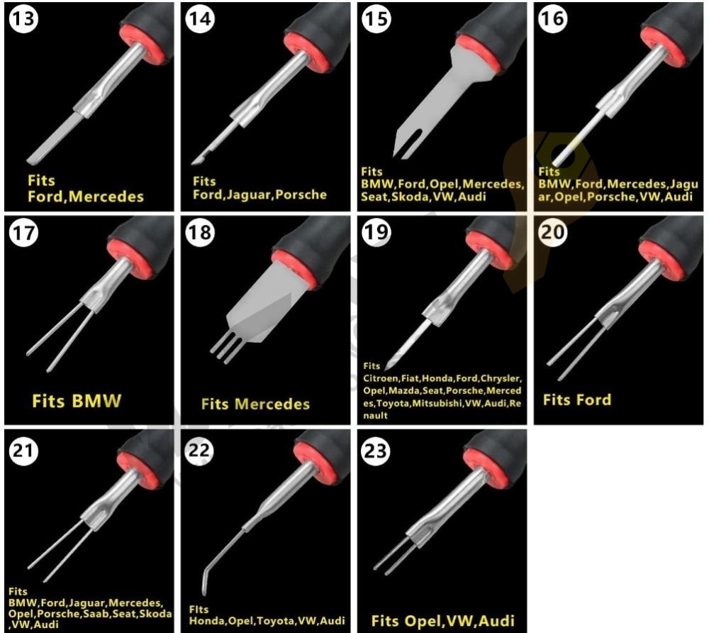 23PC Master Universal Terminal Release Tool Kit