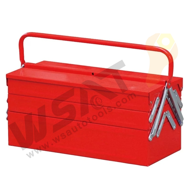 Portable iron toolbox cantilever folding tool box