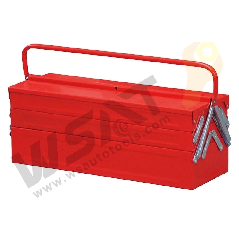 Portable iron toolbox cantilever folding tool box