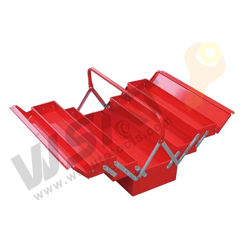 Portable iron toolbox cantilever folding tool box