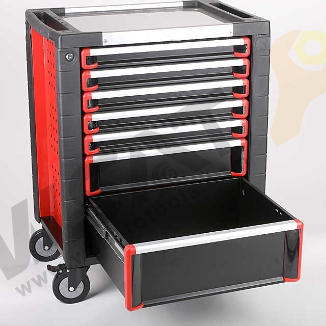 7-Drawer Tool Trolley With Stainless steel worktop