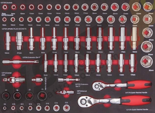 262PCS  7-Drawer Tool Trolley With Tools