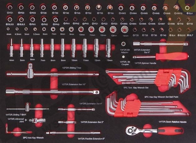 262PCS  7-Drawer Tool Trolley With Tools