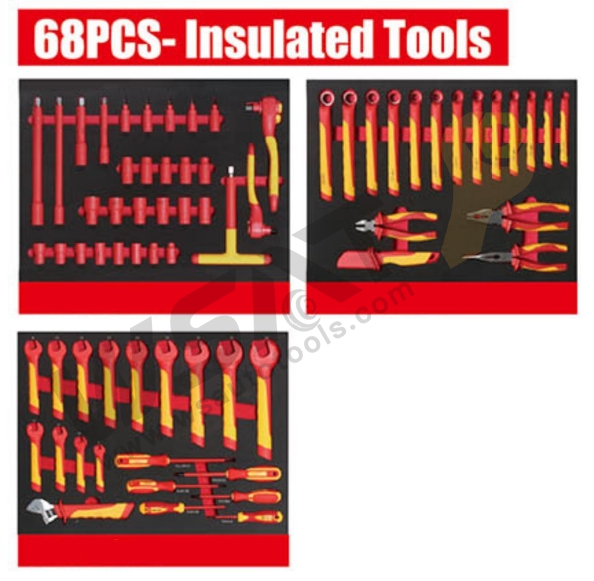 Tool Cabinet With 68pcs VDE Insulated Tools