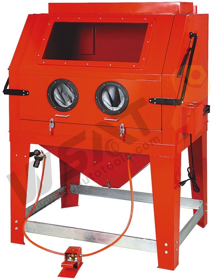 990L Cabinet Sandblaster Industrial-quality Pistol-grip Blassting Gun-foot-pedal Operated