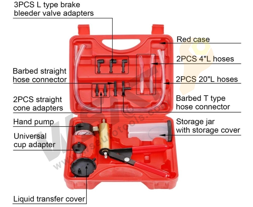 Brake Bleeder & Vacuum Pump Tester Kit