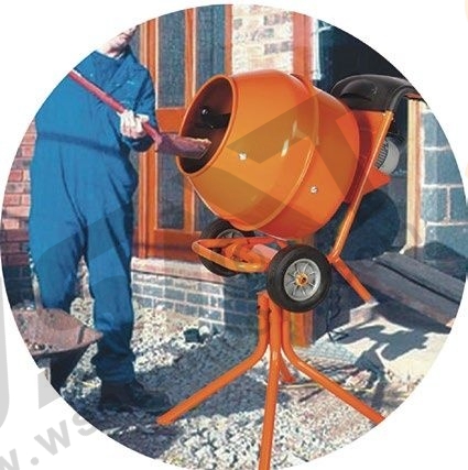 Horizontal Portable Concrete Mixer With Stander