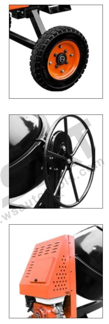 400L Engine Powered Cement Mixer