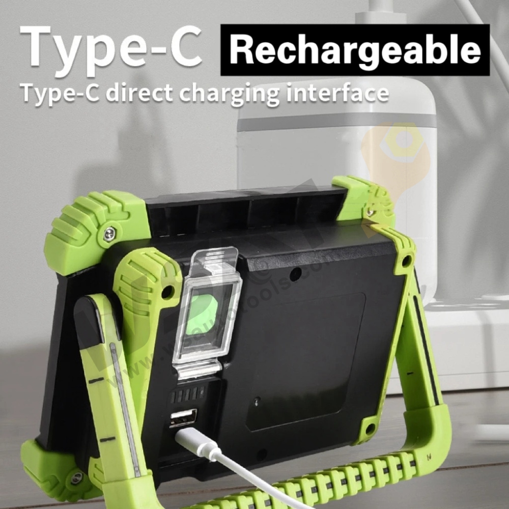 Rechargeable Emergency Working Light Portable COB LED/COB Flashlight Folding Work Light Waterproof High Lumen Outdoor Light