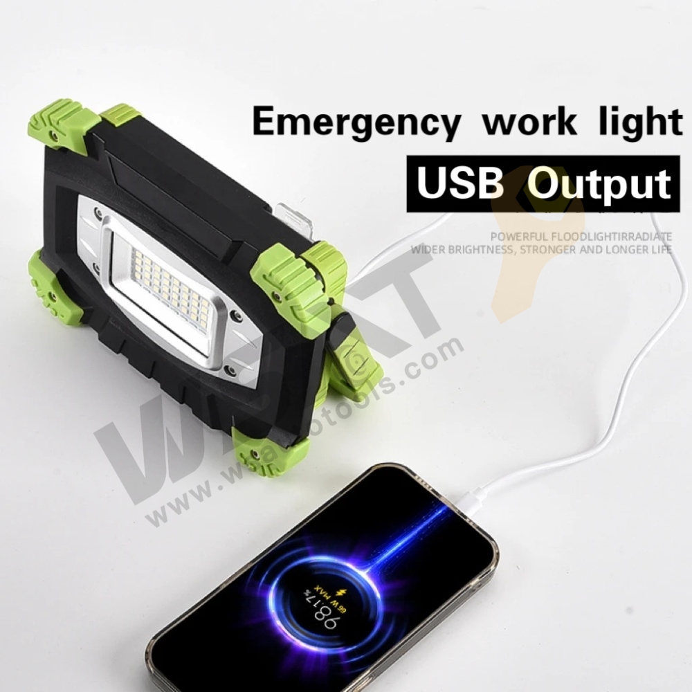 Rechargeable Emergency Working Light Portable COB LED/COB Flashlight Folding Work Light Waterproof High Lumen Outdoor Light