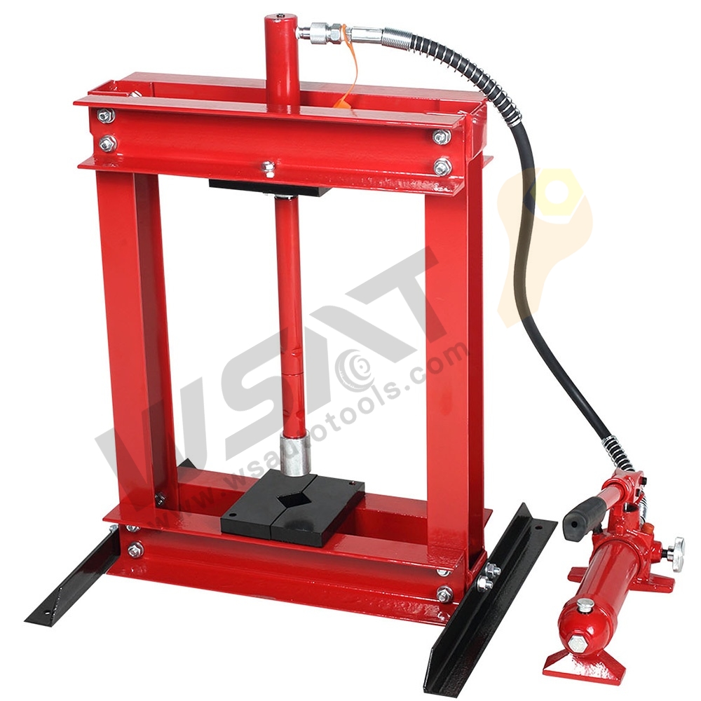 Hydraulic Shop Press with Manual Pump and Gauge