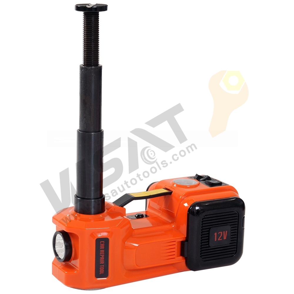 DC12V Electric Hydraulic Jack kit with Tire Inflator Pump and LED Flashlight for 5T Vehicle