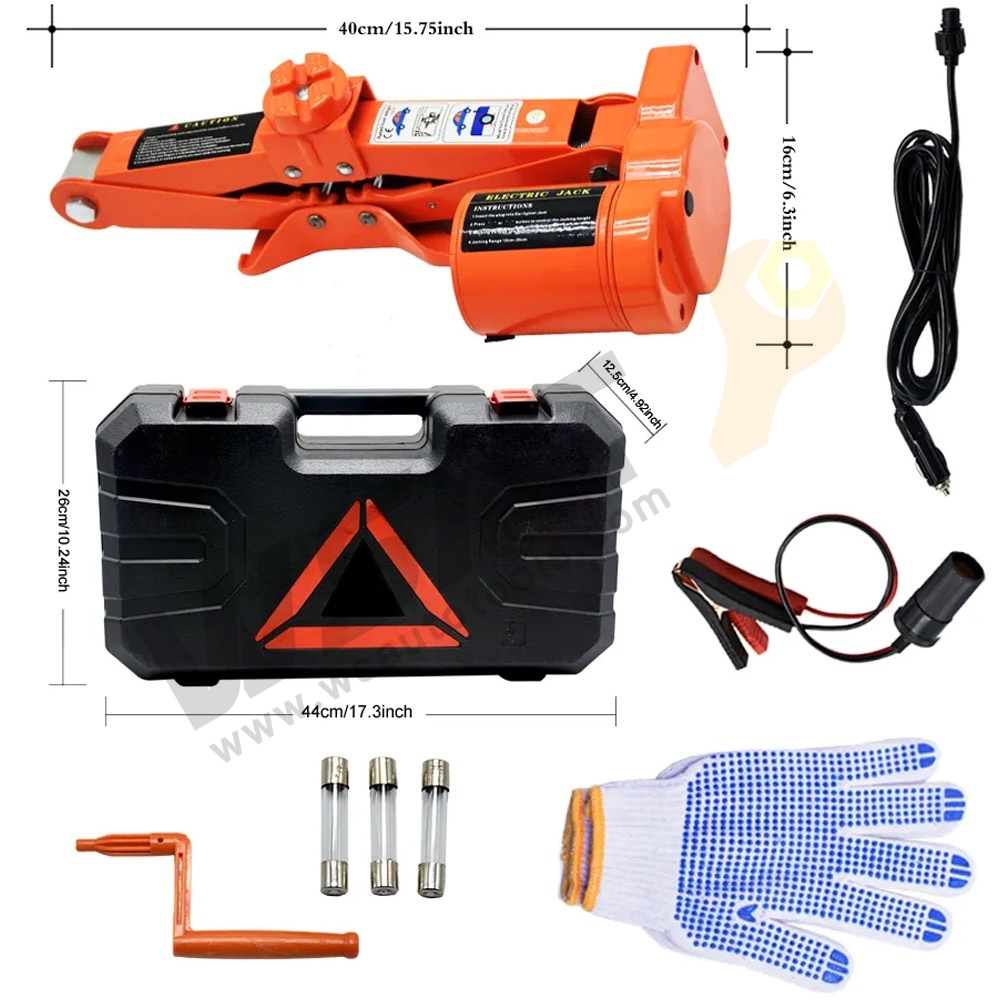 DC12V Electric Hydraulic Scissor Jack Set