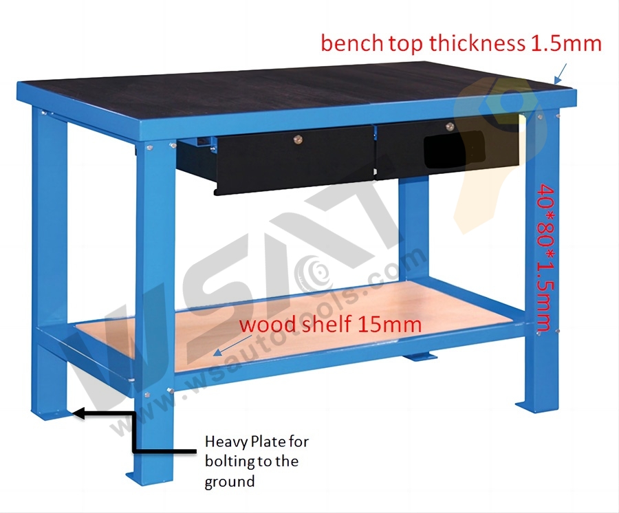 Workbench 60"x 25"x 33.5" Capacity 900lbs
