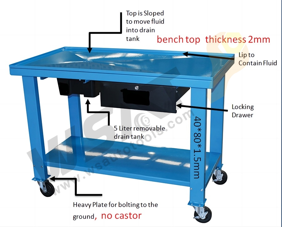 Workbench 72"x25"x34.5" Capacity 600lbs