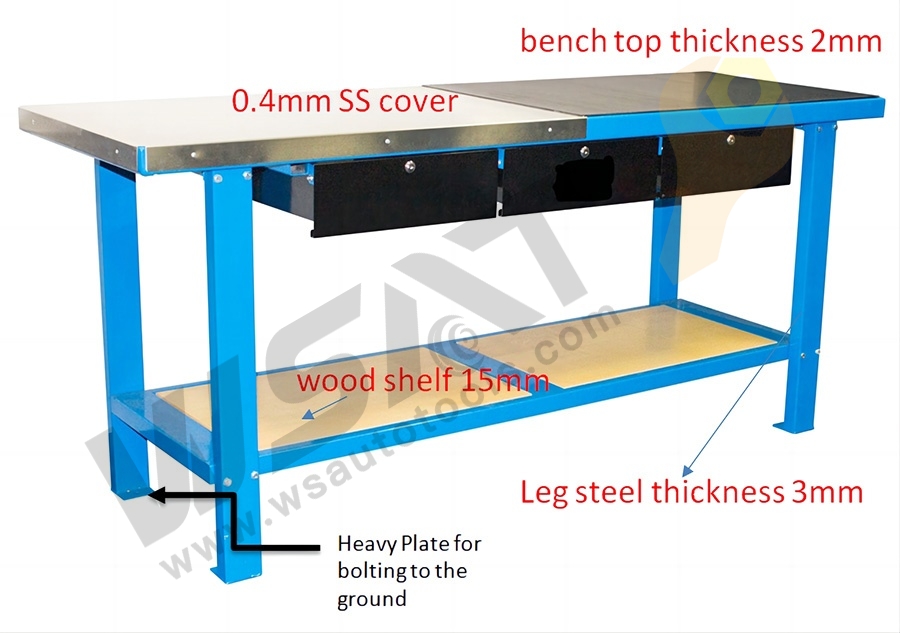 Workbench 79"x25"x34.5" Capacity 2100lbs