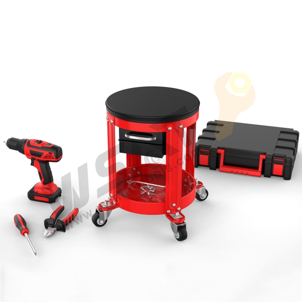 300lbs Rolling Mechanic Stool with Round Seat