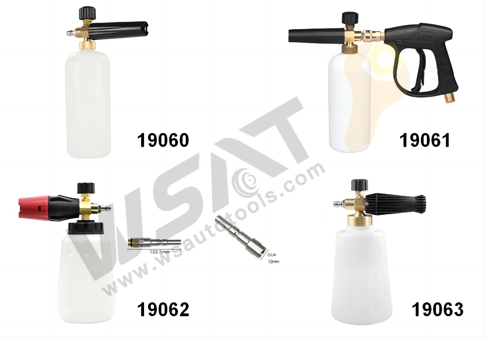 Pneumatic foam spary pot and spray gun