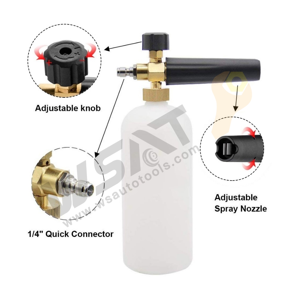 Pneumatic foam spary pot and spray gun