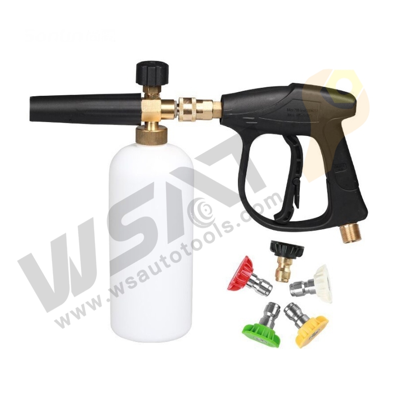 Pneumatic foam spary pot and spray gun