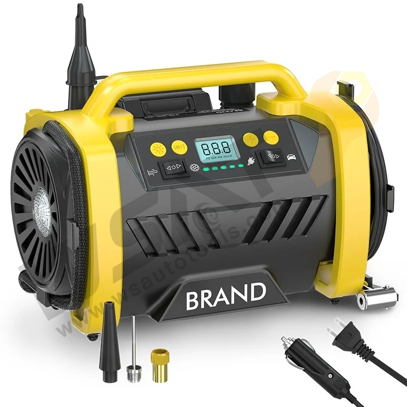 AC/DC 12V Portable Car Tire Inflator Air Compressor