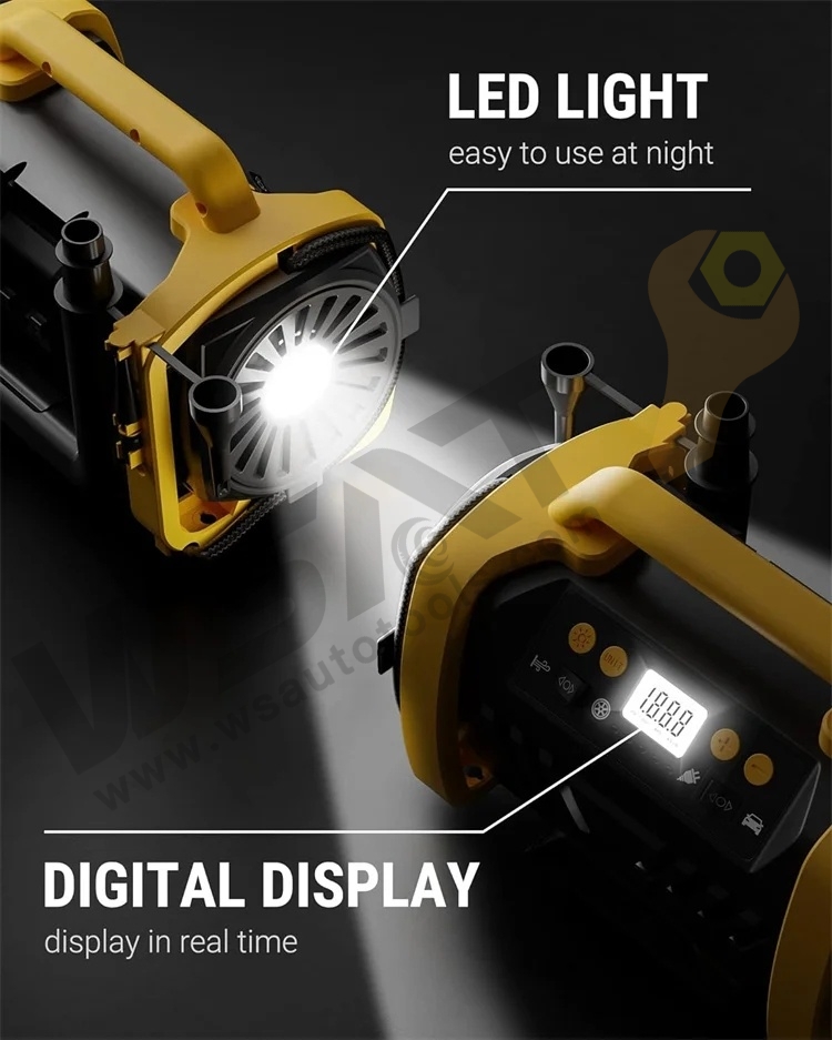 AC/DC 12V Portable Car Tire Inflator Air Compressor