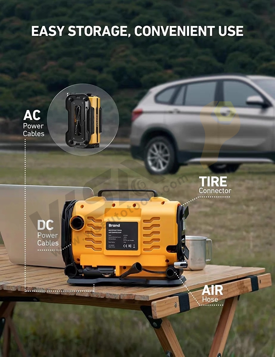 AC/DC Portable Car Tire Inflator Air Compressor