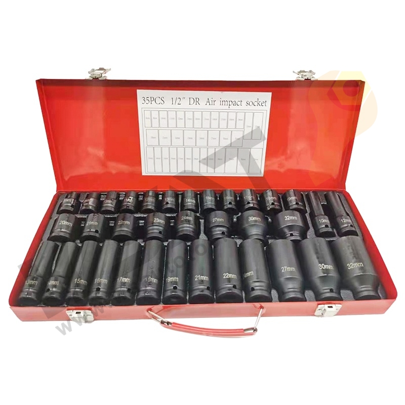 35PCS Impact Deep Socket Set 1/2"Dr